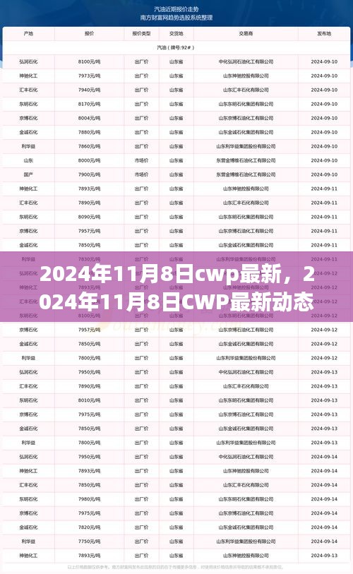 2024年11月8日CWP最新動態(tài)，引領(lǐng)行業(yè)變革的關(guān)鍵步驟與案例分析