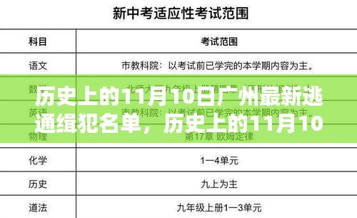 歷史上的11月10日廣州逃犯名單揭秘，最新通緝犯名單曝光