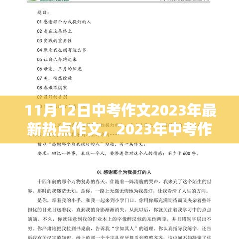 2023年中考作文熱點(diǎn)聚焦與影響分析，回顧與展望
