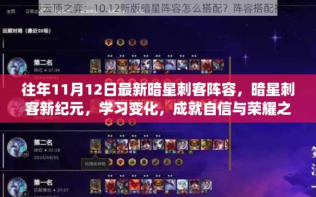 暗星刺客新紀元，變化中學習，成就榮耀之路的自信陣容選擇
