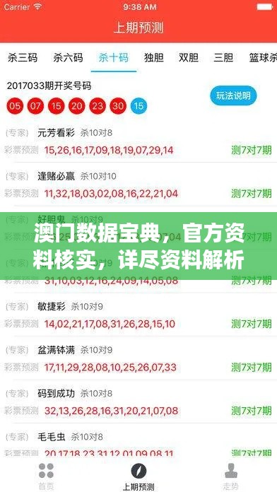 澳門數(shù)據(jù)寶典，官方資料核實(shí)，詳盡資料解析更新版NHV586.81