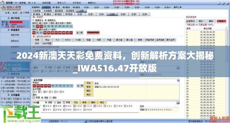 2024新澳天天彩免費(fèi)資料，創(chuàng)新解析方案大揭秘_IWA516.47開放版