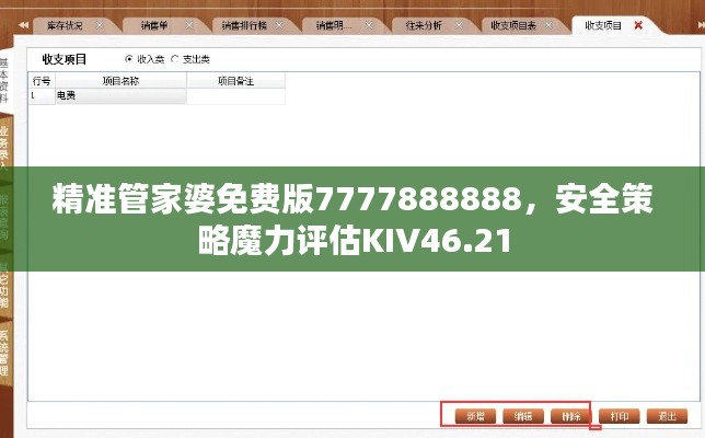 精準(zhǔn)管家婆免費(fèi)版7777888888，安全策略魔力評估KIV46.21