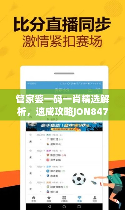 管家婆一碼一肖精選解析，速成攻略JON847.89