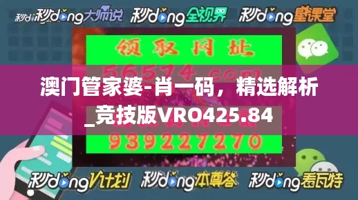 澳門管家婆-肖一碼，精選解析_競技版VRO425.84