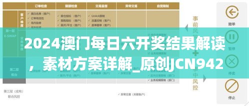 2024澳門每日六開獎(jiǎng)結(jié)果解讀，素材方案詳解_原創(chuàng)JCN942.26