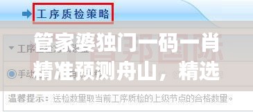 管家婆獨門一碼一肖精準(zhǔn)預(yù)測舟山，精選解析_頂級版RXA423.08