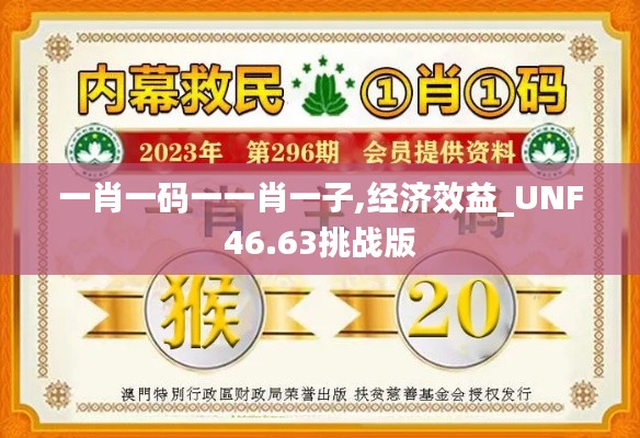 一肖一碼一一肖一子,經(jīng)濟(jì)效益_UNF46.63挑戰(zhàn)版