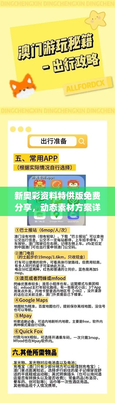 新奧彩資料特供版免費分享，動態(tài)素材方案詳解_TEL105.39