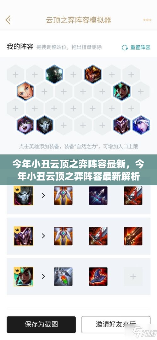 今年小丑云頂之弈陣容全新解析，策略、優(yōu)勢及實(shí)戰(zhàn)應(yīng)用指南