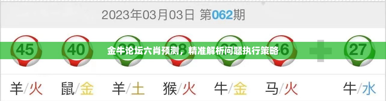 金牛論壇六肖預(yù)測，精準解析問題執(zhí)行策略