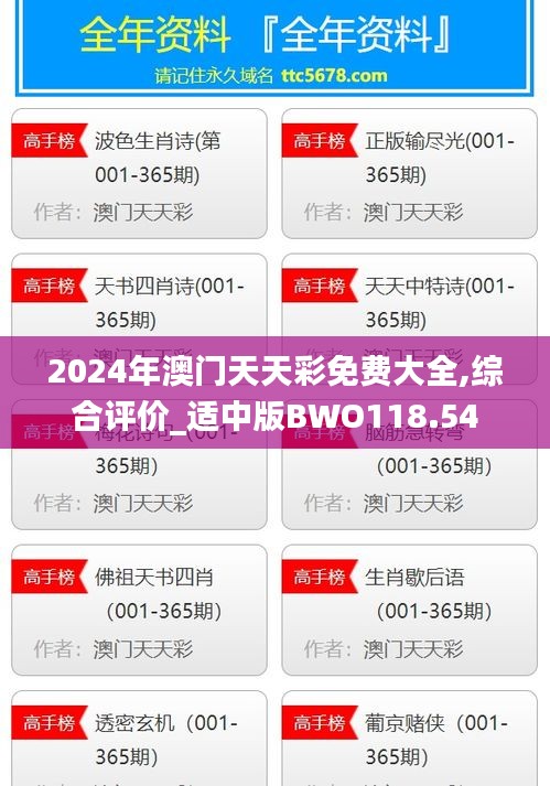 2024年澳門(mén)天天彩免費(fèi)大全,綜合評(píng)價(jià)_適中版BWO118.54