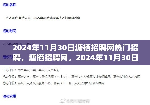 塘棲招聘網(wǎng)熱門招聘日，尋找人才的熱潮涌動在塘棲招聘網(wǎng)，2024年11月30日盛大開啟！
