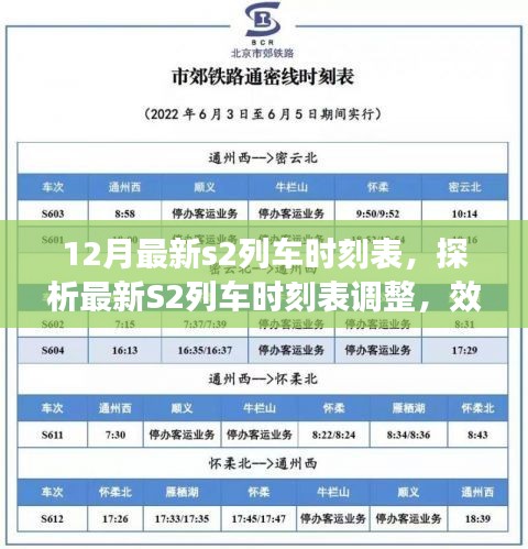 最新S2列車時(shí)刻表調(diào)整解析，效率與便利的權(quán)衡之道