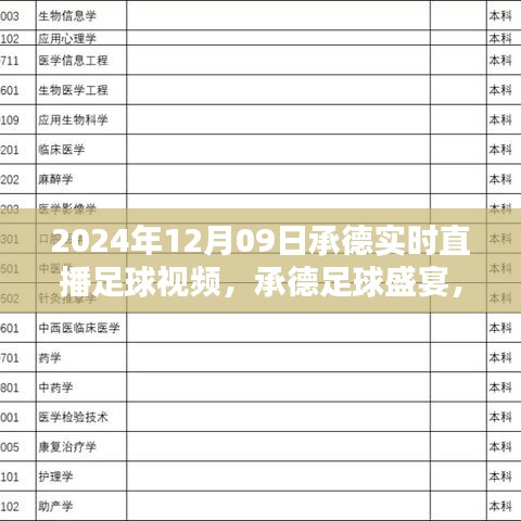 承德足球盛宴，實(shí)時(shí)直播足球視頻解析（日期，2024年12月09日）