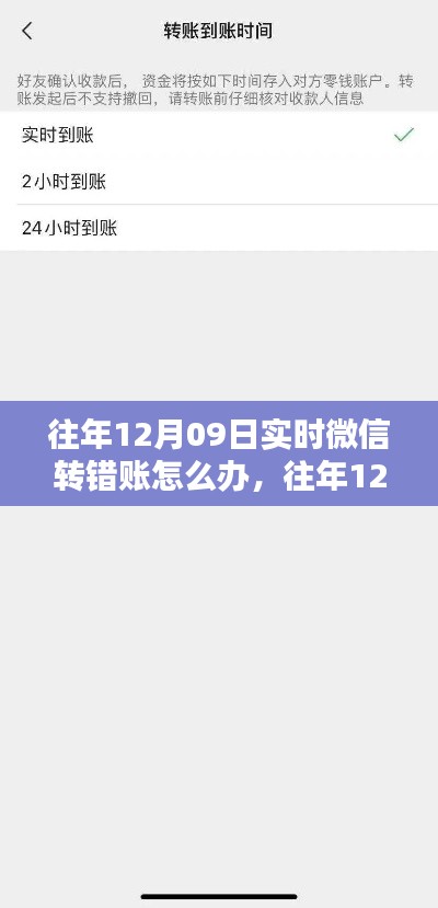 往年12月09日微信轉(zhuǎn)賬出錯應(yīng)對指南，實時策略與建議