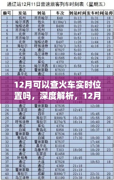 深度解析，12月火車實(shí)時(shí)位置查詢系統(tǒng)及其功能評(píng)測(cè)