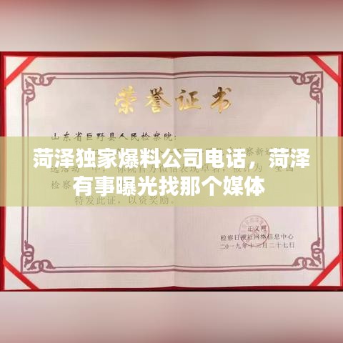 菏澤獨家爆料公司電話，菏澤有事曝光找那個媒體 
