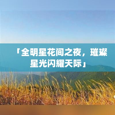 「全明星花間之夜，璀璨星光閃耀天際」