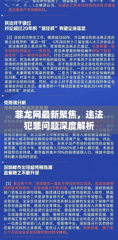 菲龍網(wǎng)最新聚焦，違法犯罪問題深度解析