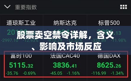 股票賣空禁令詳解，含義、影響及市場反應(yīng)