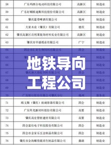 地鐵導(dǎo)向工程公司權(quán)威排名榜單揭曉！
