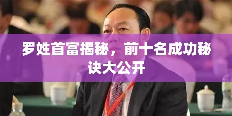 羅姓首富揭秘，前十名成功秘訣大公開(kāi)