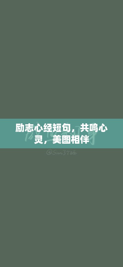 勵(lì)志心經(jīng)短句，共鳴心靈，美圖相伴