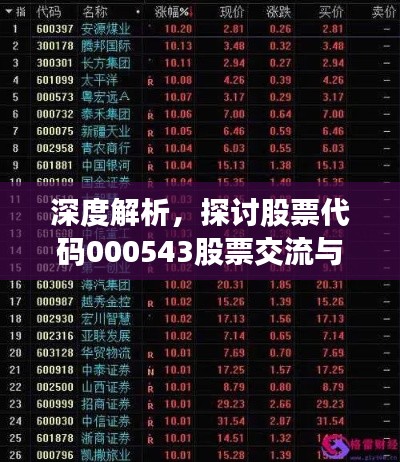 深度解析，探討股票代碼000543股票交流與投資機(jī)會(huì)