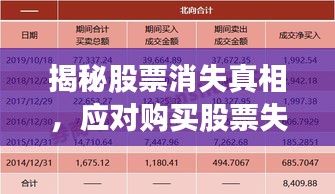 揭秘股票消失真相，應(yīng)對(duì)購買股票失蹤的應(yīng)對(duì)策略