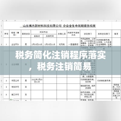 稅務(wù)簡化注銷程序落實，稅務(wù)注銷簡易 