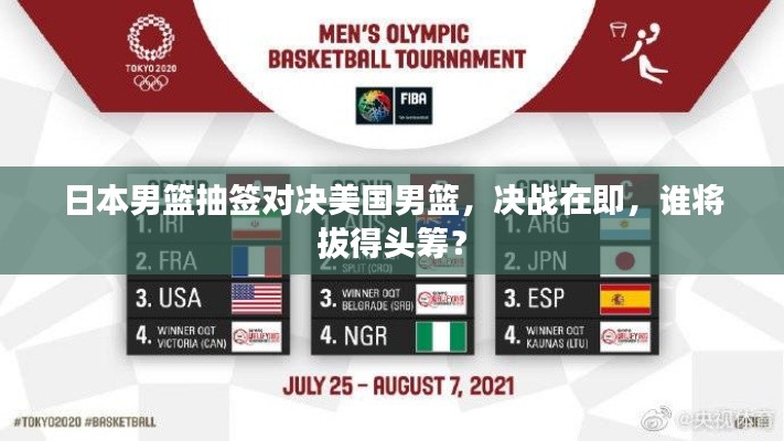 日本男籃抽簽對(duì)決美國男籃，決戰(zhàn)在即，誰將拔得頭籌？