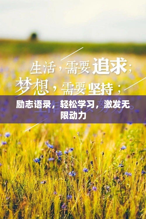 勵(lì)志語(yǔ)錄，輕松學(xué)習(xí)，激發(fā)無(wú)限動(dòng)力