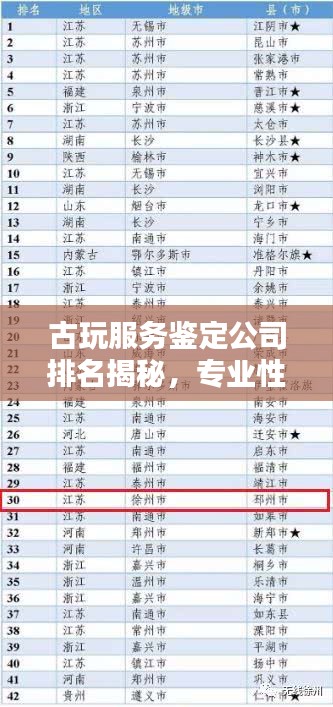 古玩服務(wù)鑒定公司排名揭秘，專(zhuān)業(yè)性與信譽(yù)度的雙重考量權(quán)威榜單