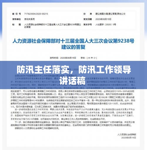 防汛主任落實(shí)，防汛工作領(lǐng)導(dǎo)講話稿 