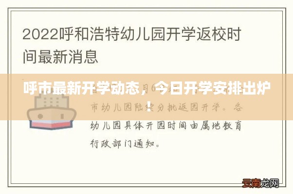 呼市最新開學(xué)動態(tài)，今日開學(xué)安排出爐！