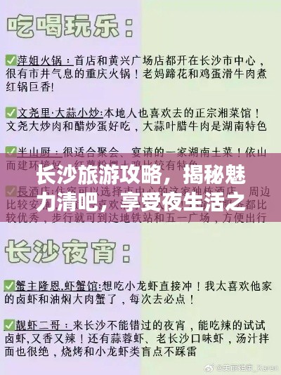 長(zhǎng)沙旅游攻略，揭秘魅力清吧，享受夜生活之旅！