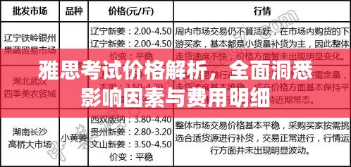 雅思考試價格解析，全面洞悉影響因素與費用明細