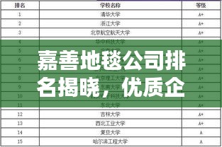 嘉善地毯公司排名揭曉，優(yōu)質(zhì)企業(yè)榜單不容錯過！