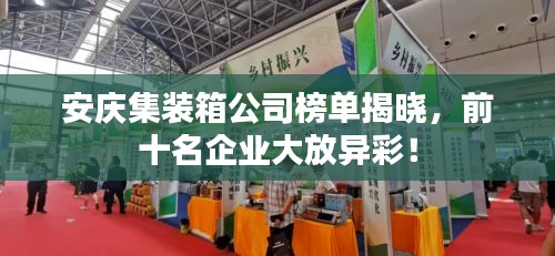 安慶集裝箱公司榜單揭曉，前十名企業(yè)大放異彩！