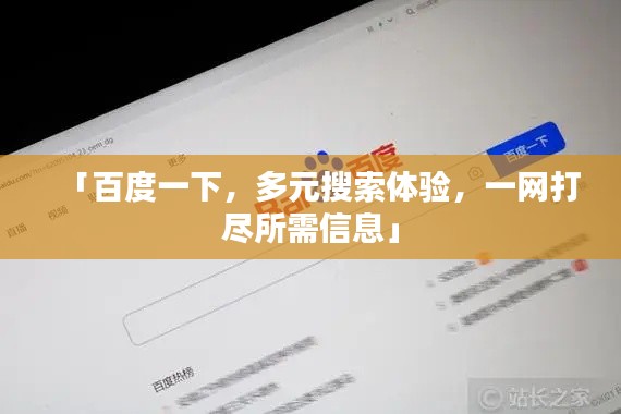 「百度一下，多元搜索體驗(yàn)，一網(wǎng)打盡所需信息」